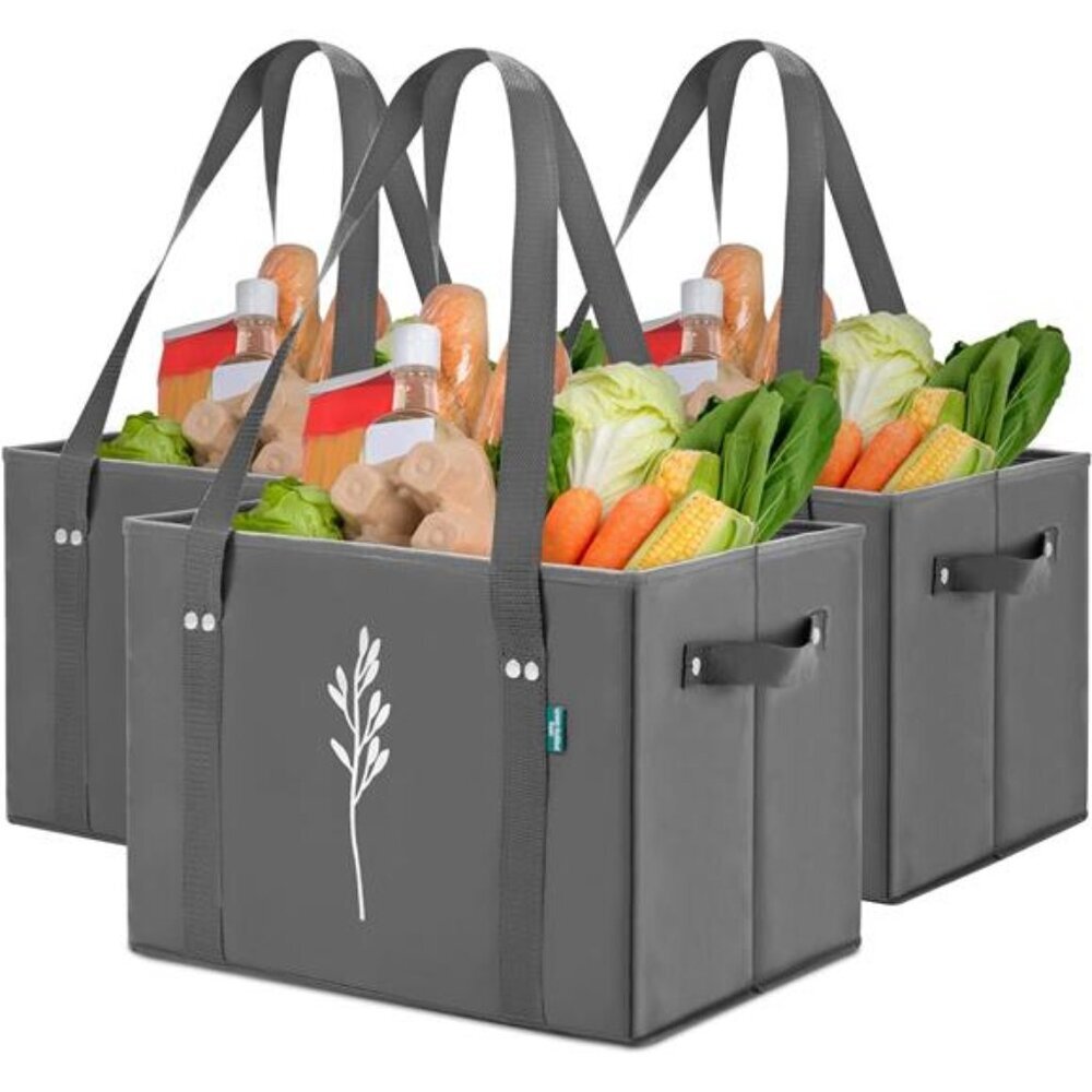Green Bulldog Reusable Grocery Bags - Heavy Duty Reusable Shopping Bags